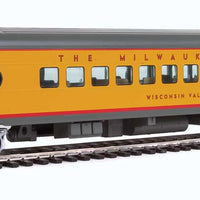 85' Milwaukee Road 30-Seat Parlor Car Valley Series - Ready to Run -- Twin Cities Hiawatha - Milwaukee Road "Wisconsin Valley" (yellow, gray, re