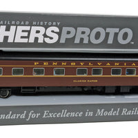 1960s Broadway Limited 85' P-S 10-6 Sleeper, Plan #4129 Deluxe 1 - RTR -- Pennsylvania Railroad Clarion Rapids (tuscan, black, dulux)