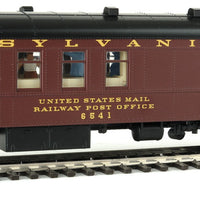 1960s Broadway Limited 70' PRR BM70n RPO-Baggage Deluxe 2 - RTR -- Pennsylvania Railroad #6541 (tuscan, black; Dulux 2)