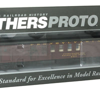 1960s Broadway Limited 70' PRR BM70n RPO-Baggage Deluxe 2 - RTR -- Pennsylvania Railroad #6541 (tuscan, black; Dulux 2)