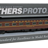1960s Broadway Limited 85' Budd 21-Roomette Sleeper Deluxe 2 - RTR -- Pennsylvania Railroad Logansport Inn (tuscan, black, dulux)