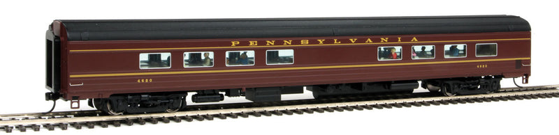 1960s Broadway Limited 85' Budd 68-Seat Full Diner Deluxe 2 - RTR -- Pennsylvania Railroad #4620 (tuscan, black, dulux)-1