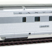 85' Pullman-Standard Baggage-Dormitory - RTR - Deluxe Set 1 - 1954 El Capitan -- Santa Fe #3479 w/SoundTraxx(R) Tsunami(R) Soundcar (real metal finish)
