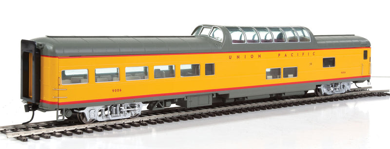 85' ACF Dome-Lounge - Ready to Run -- Union Pacific(R) #9006 (City of Los Angeles; Armour Yellow, gray, red)-1