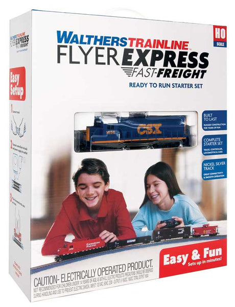 Flyer Express Fast-Freight Train Set -- CSX Transportation-2