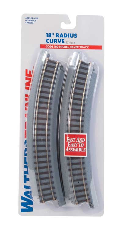Power-Loc Track(TM) -- 18"  45.7cm Radius Curve pkg(4)-3