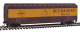 Boxcar - Ready to Run -- Milwaukee Road #16496 (Boxcar Red,yellow)-2