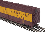 Boxcar - Ready to Run -- Milwaukee Road #16496 (Boxcar Red,yellow)-3