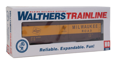 Boxcar - Ready to Run -- Milwaukee Road #16496 (Boxcar Red,yellow)-7