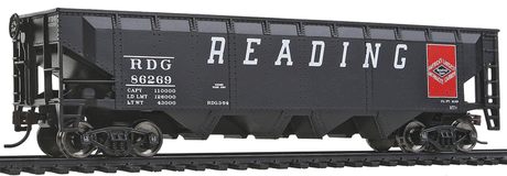 Offset Hopper - Ready to Run -- Reading (black, red; Large Lettering, Anthracite Logo)-1