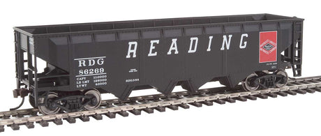 Offset Hopper - Ready to Run -- Reading (black, red; Large Lettering, Anthracite Logo)-2