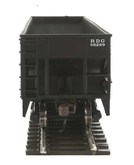 Offset Hopper - Ready to Run -- Reading (black, red; Large Lettering, Anthracite Logo)-4