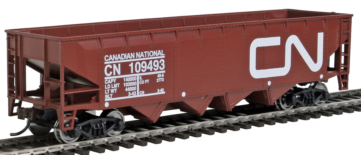 Offset Hopper - Ready to Run -- Canadian National (brown, white; Large Logo)-2