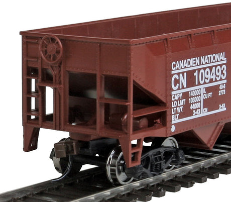 Offset Hopper - Ready to Run -- Canadian National (brown, white; Large Logo)-3