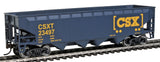 Offset Hopper - Ready to Run -- CSX Transportation (blue, yellow; Boxcar Logo)-1
