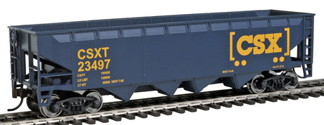 Offset Hopper - Ready to Run -- CSX Transportation (blue, yellow; Boxcar Logo)-1