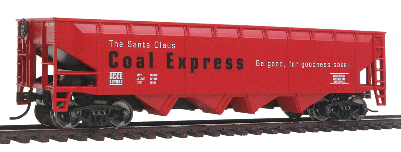 Offset Hopper - Ready to Run -- Santa Claus Coal Express
