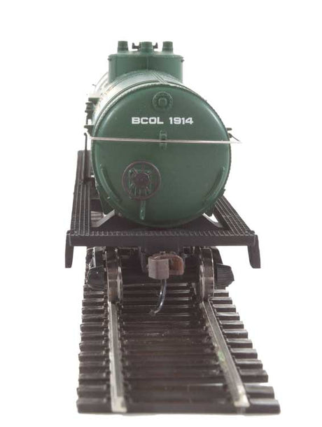 Tank Car - Ready To Run -- British Columbia Railway (green, yellow, white; Dogwood Logo)-3