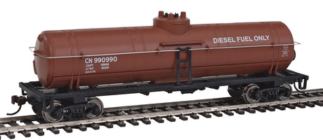 Tank Car - Ready to Run -- Canadian National (Boxcar Red, Diesel Fuel Service)-2