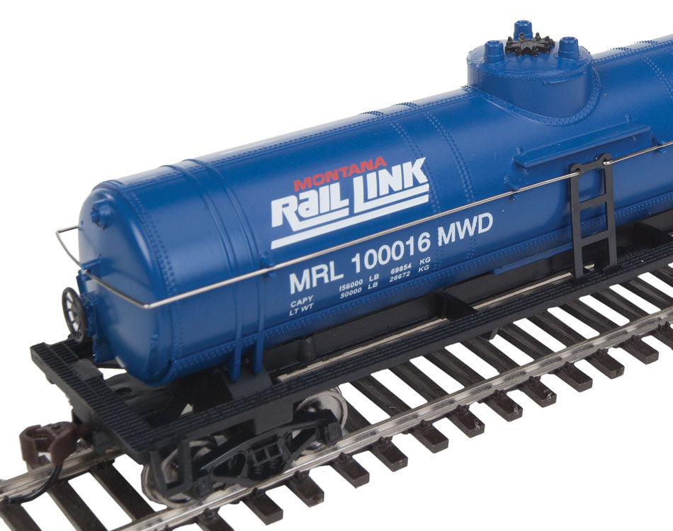 Tank Car - Ready to Run -- Montana Rail Link (blue, white)-3