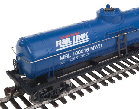 Tank Car - Ready to Run -- Montana Rail Link (blue, white)-3