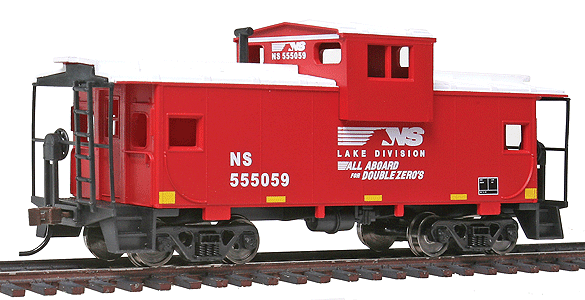 Wide-Vision Caboose - Ready to Run -- Norfolk Southern (red, white)-1