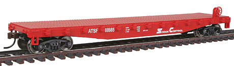 Flatcar - Ready to Run -- Atchison, Topeka & Santa Fe #88985 (red, white)-1