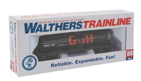 40' Tank Car - Ready to Run -- Gulf Oil Company (black, orange; Billboard Lettering)-5
