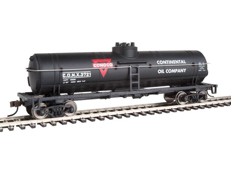 40' Tank Car - Ready to Run -- Conoco (black, red, white)-2