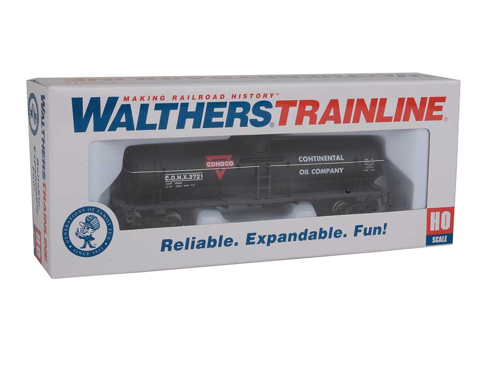 40' Tank Car - Ready to Run -- Conoco (black, red, white)-5
