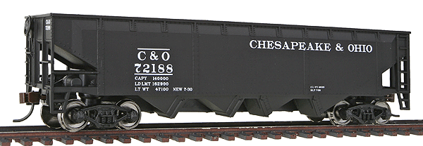 Offset Quad Hopper - Ready To Run -- Chesapeake & Ohio (black)