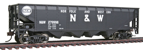 Offset Quad Hopper - Ready To Run -- Norfolk & Western (black; Block N&W, Hamburger Logo)-2