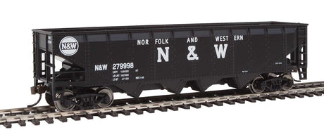 Offset Quad Hopper - Ready To Run -- Norfolk & Western (black; Block N&W, Hamburger Logo)-3