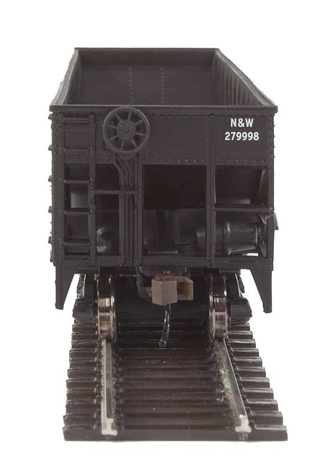 Offset Quad Hopper - Ready To Run -- Norfolk & Western (black; Block N&W, Hamburger Logo)-4