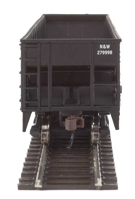 Offset Quad Hopper - Ready To Run -- Norfolk & Western (black; Block N&W, Hamburger Logo)-5