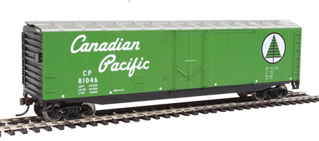 50' Plug-Door Boxcar - Ready to Run -- Canadian Pacific (green; Newsprint Service Logo, Script Lettering)-3