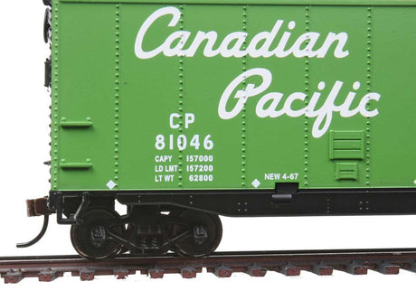 50' Plug-Door Boxcar - Ready to Run -- Canadian Pacific (green; Newsprint Service Logo, Script Lettering)-6