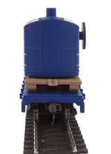 Flatcar with Logging Crane - Ready to Run -- Alaska Railroad (blue)-4