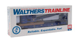 Flatcar with Logging Crane - Ready to Run -- Alaska Railroad (blue)-5