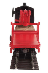 Flatcar with Logging Crane - Ready to Run -- Canadian Pacific (red, black; Multimark Logo)-3