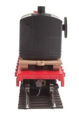 Flatcar with Logging Crane - Ready to Run -- Canadian Pacific (red, black; Multimark Logo)-4