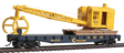 Flatcar with Logging Crane - Ready to Run -- Chessie System B&O (blue, yellow)-1