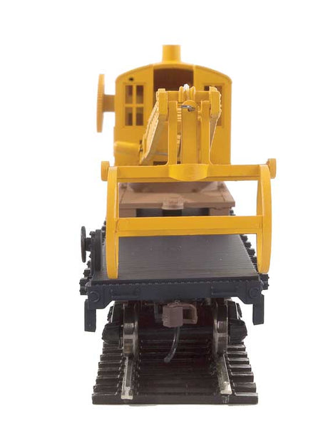 Flatcar with Logging Crane - Ready to Run -- Chessie System B&O (blue, yellow)-3