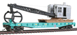 Flatcar with Logging Crane - Ready to Run -- Union Pacific(R) (green, black)