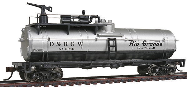 Firefighting Car - Ready to Run -- Denver & Rio Grande Western(TM) #AX 2946 (silver, black)-1
