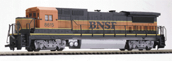 Trainline(R) Diesel GE-8 40B Powered/Ready-to-Run -- Burlington Northern Santa Fe "Pumpkin" #8615 Narrow Cab (green, orange)