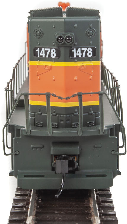 EMD GP15-1 - Standard DC -- Burlington Northern Santa Fe (green, orange, yellow)-4