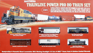 Trainline(R) Power Pro Diesel Freight Set w/Atlas Code 100 Nickel Silver Track -- CSX; 35 x 54" Track Oval, GP9M Loco, MRC 1300 PowerPack, 4 Cars, Caboose
