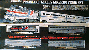 Trainline (R) Luxury Liner Diesel Passenger Set -- Amtrak Atlas Code 100/NS 22" Curve, GE-8, Superliner II Coach, Lounge & Din