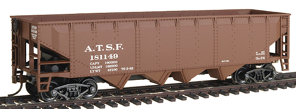 Trainline(R) 40' Offset Quad Hopper - Ready to Run -- Santa Fe